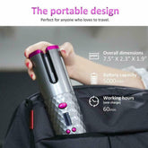 USB Rechargeable Cordless Auto-Rotating Ceramic Portable Women&
