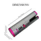 USB Rechargeable Cordless Auto-Rotating Ceramic Portable Women&