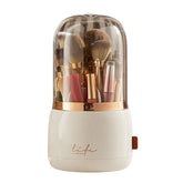 360° Rotating Compartment Dustproof Makeup Brushes Storage Organizer