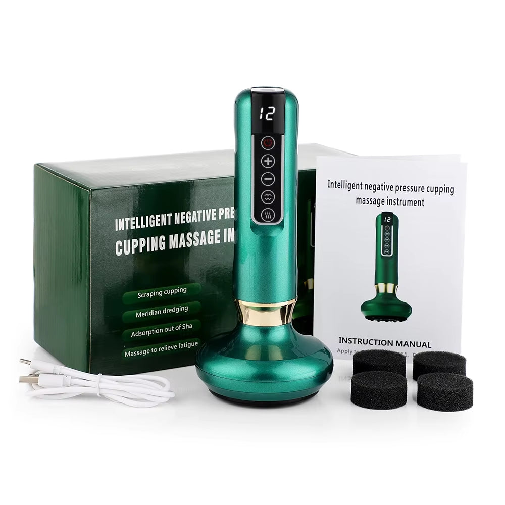 Electric Cupping Massager with Vacuum Suction and Infrared Heat